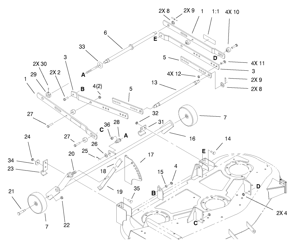 Deck Suspension Assembly