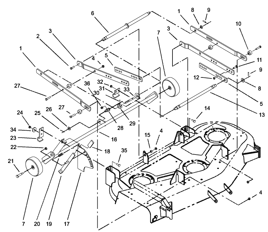 Deck Suspension Assembly