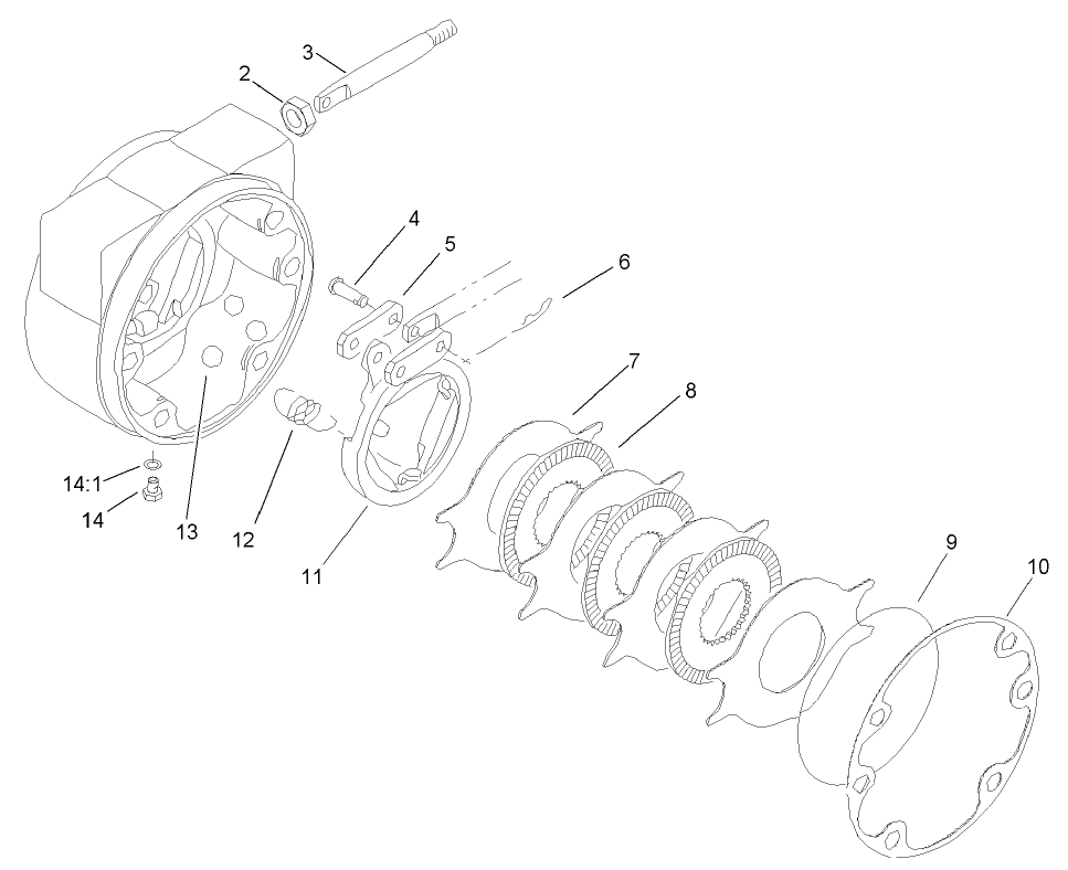 LH Brake Assembly No. 100-3070