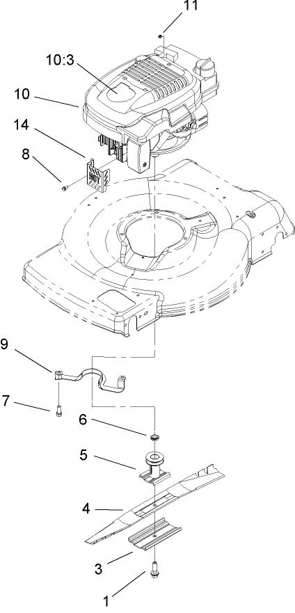 Engine and Blade Assembly
