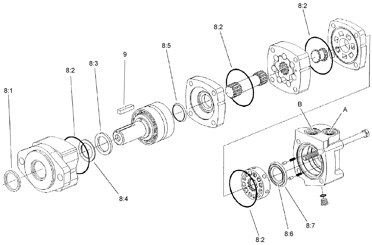 Hydraulic Motor Assembly No. 98-9084