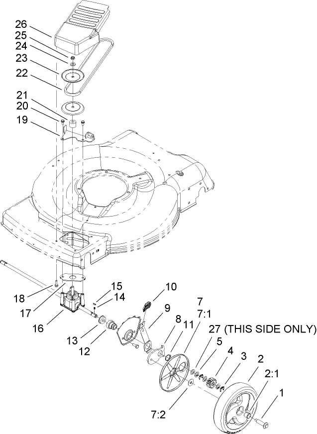 Front Axle and Transmission Assembly