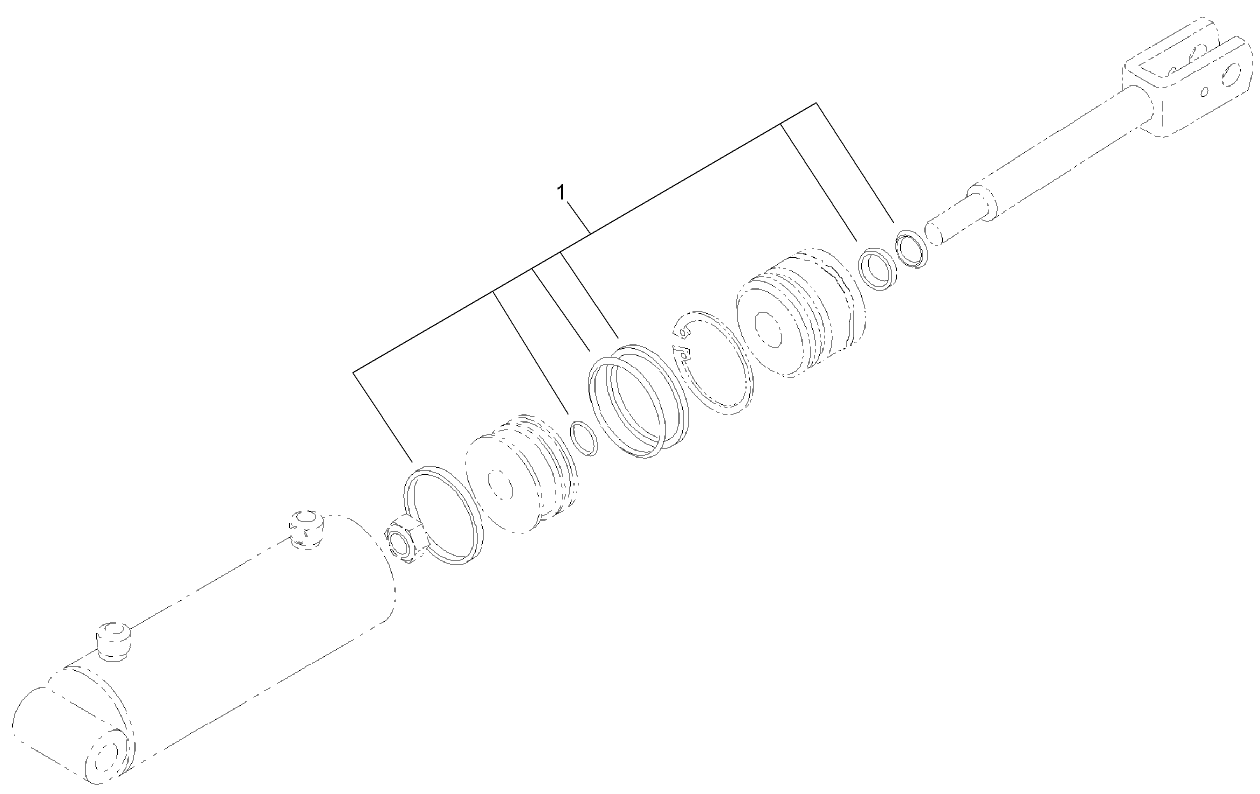 Hydraulic Cylinder Assembly No. 105-8370