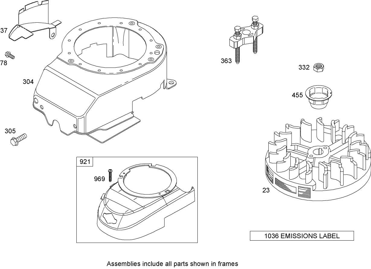 Blower Housing Assembly Briggs and Stratton 126T02-0139-B1