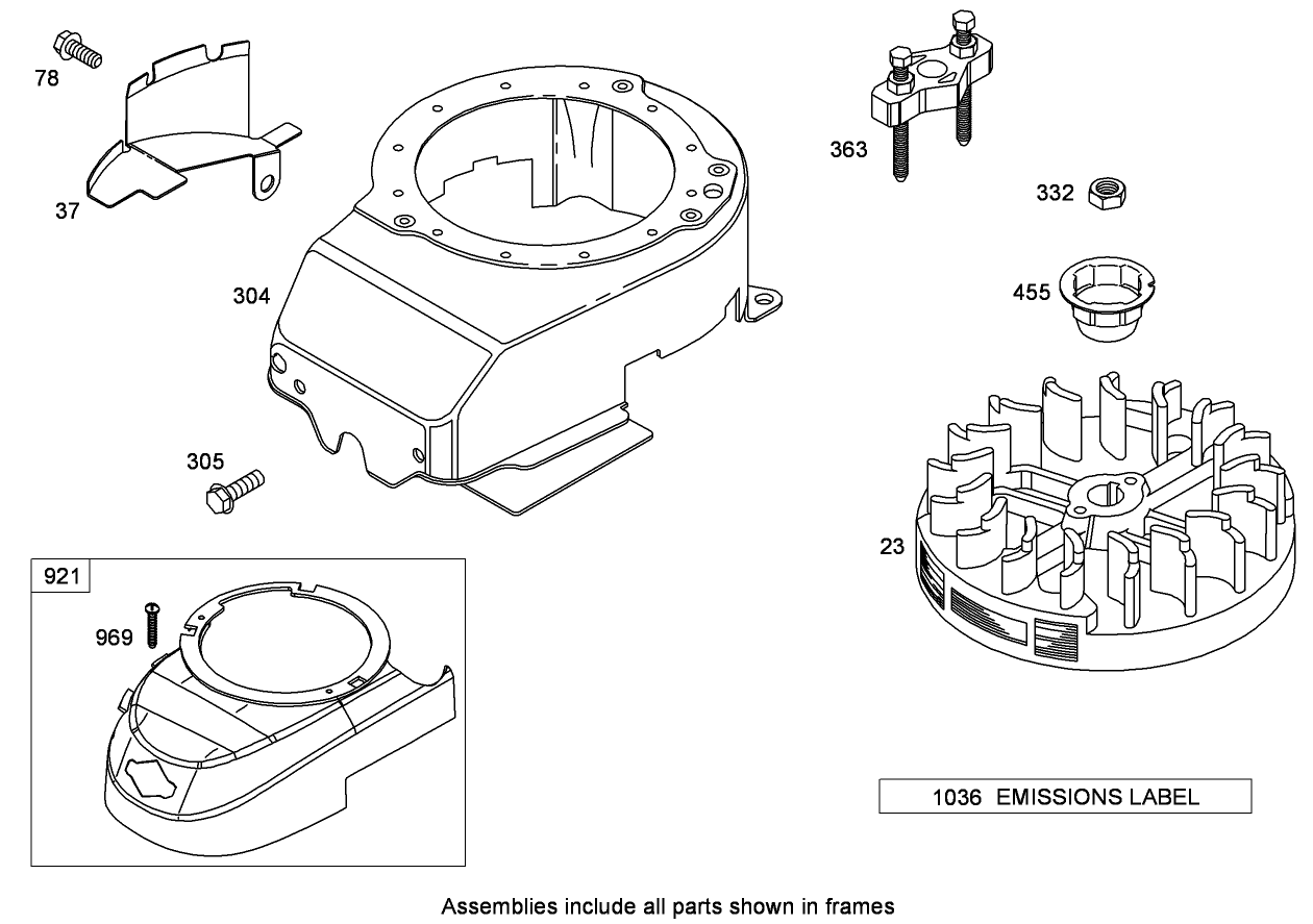 Blower Housing Assembly Briggs and Stratton 124T02-0161-B1