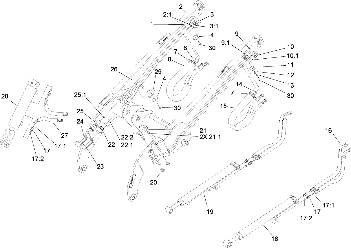 Loader Arm Hydraulic Assembly