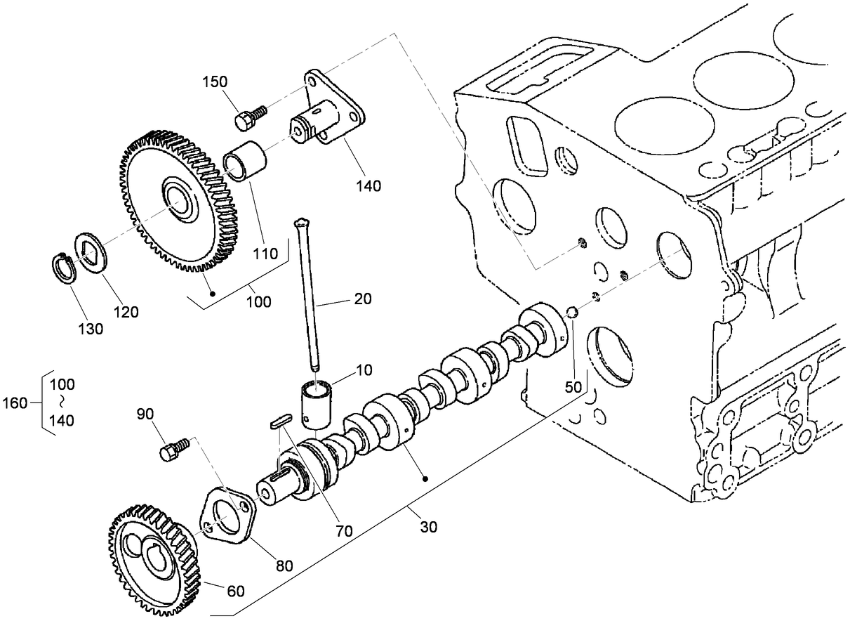 Cam Shaft and Idle Gear Shaft Assembly