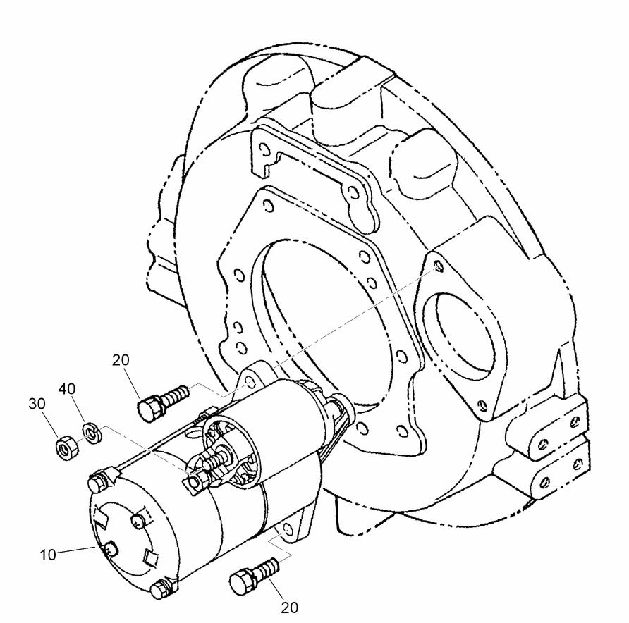 Starter Installation Assembly