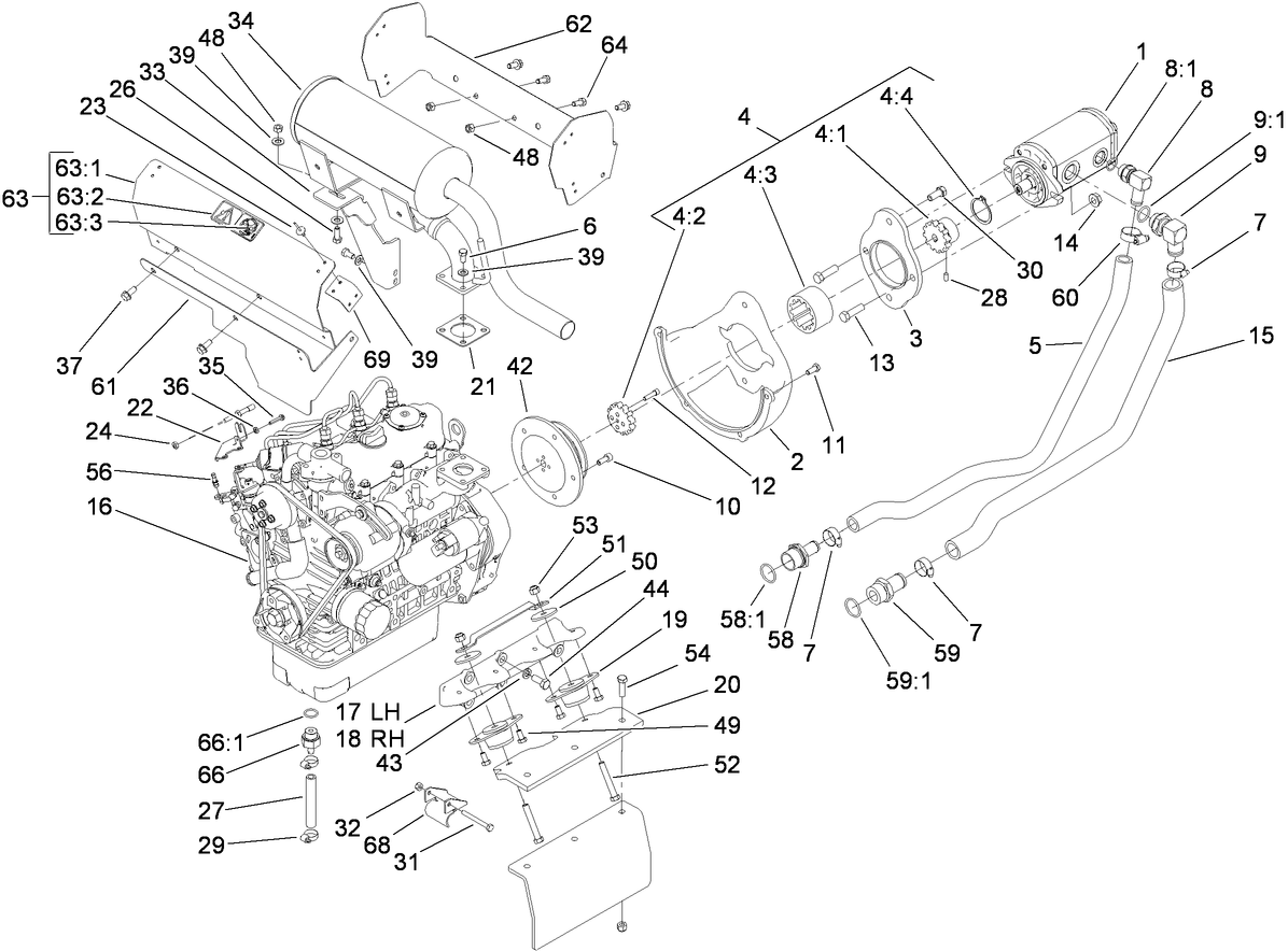 Hydraulic Pump and Filter Assembly