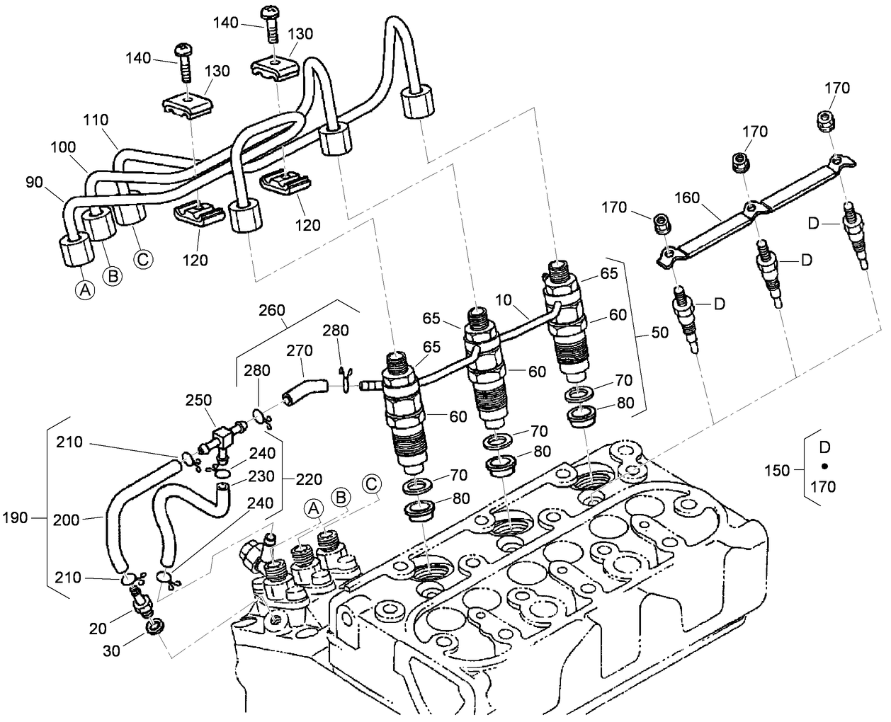 Nozzle Holder and Glow Plug Assembly