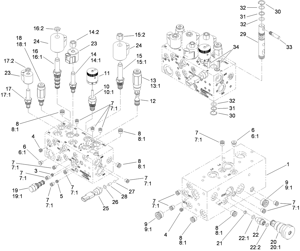 Hydraulic Manifold Assembly No. 112-9197