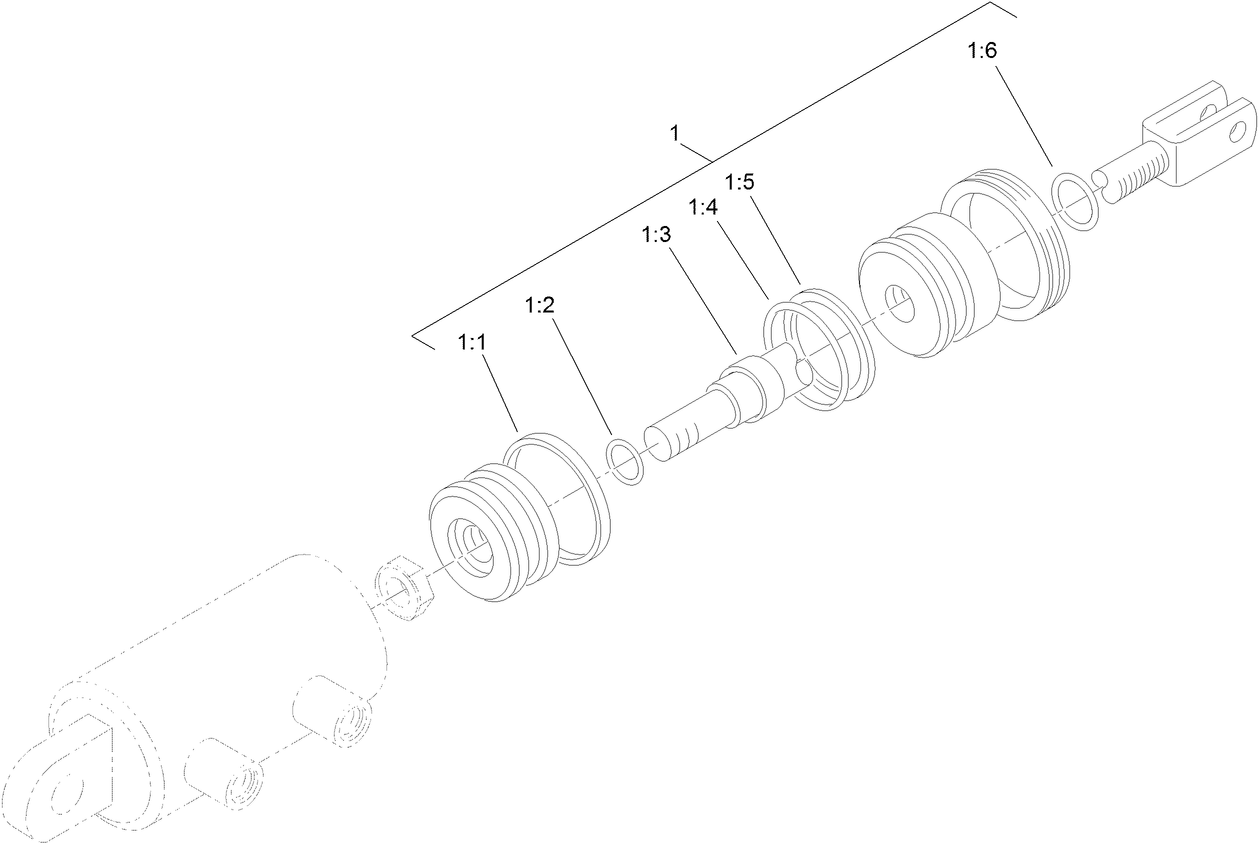 Hydraulic Cylinder Assembly No. 105-3821