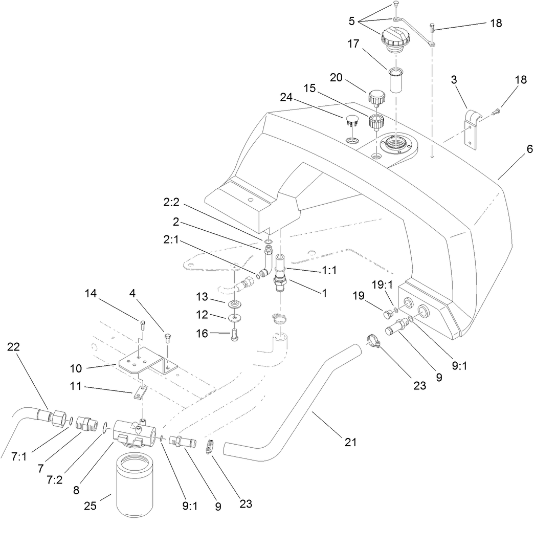 Hydraulic Tank and Filter Assembly