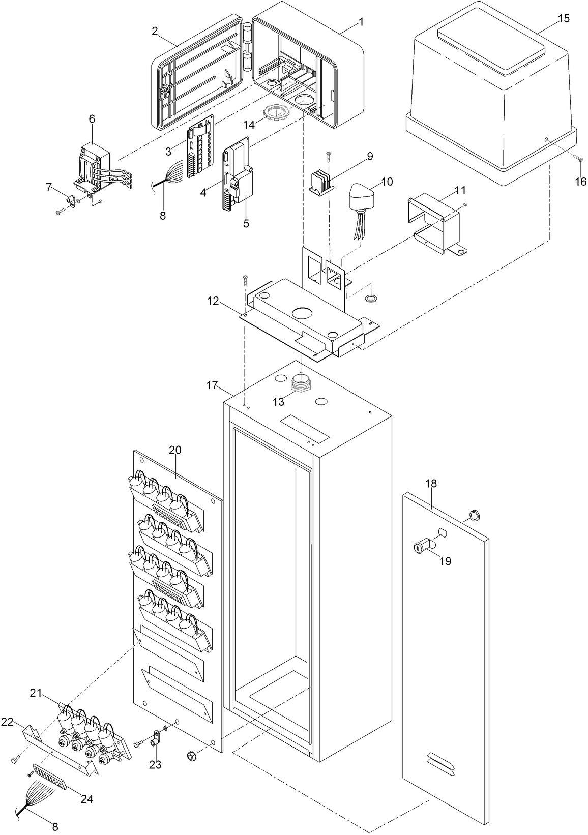 OSMAC Satellite - 8 x 13 Metal Ped., Hydraulic