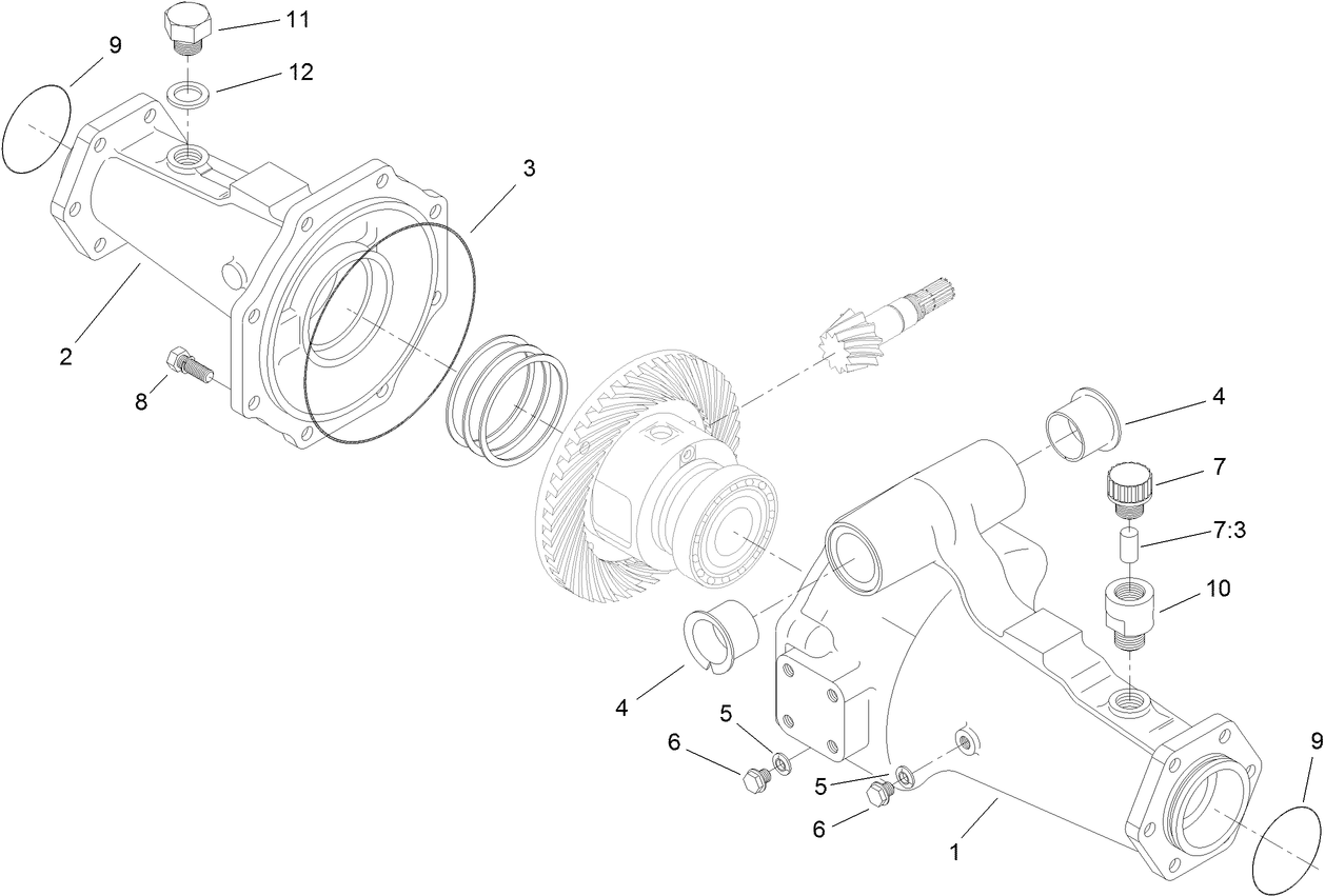 Axle Support Assembly Rear Axle Assembly No. 110-4750