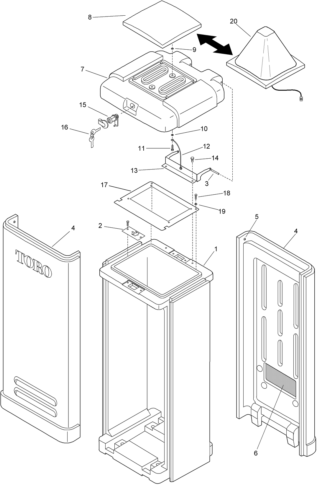 Plastic Satellite Pedestal 2006 And Earlier Models