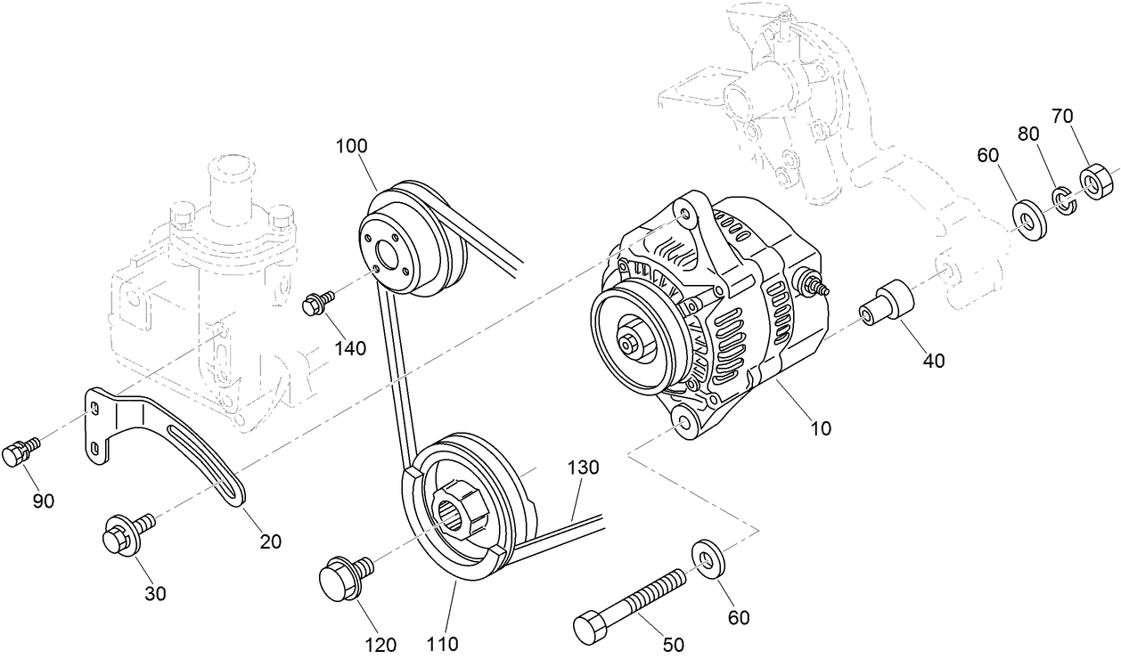 Alternator and Pulley Assembly
