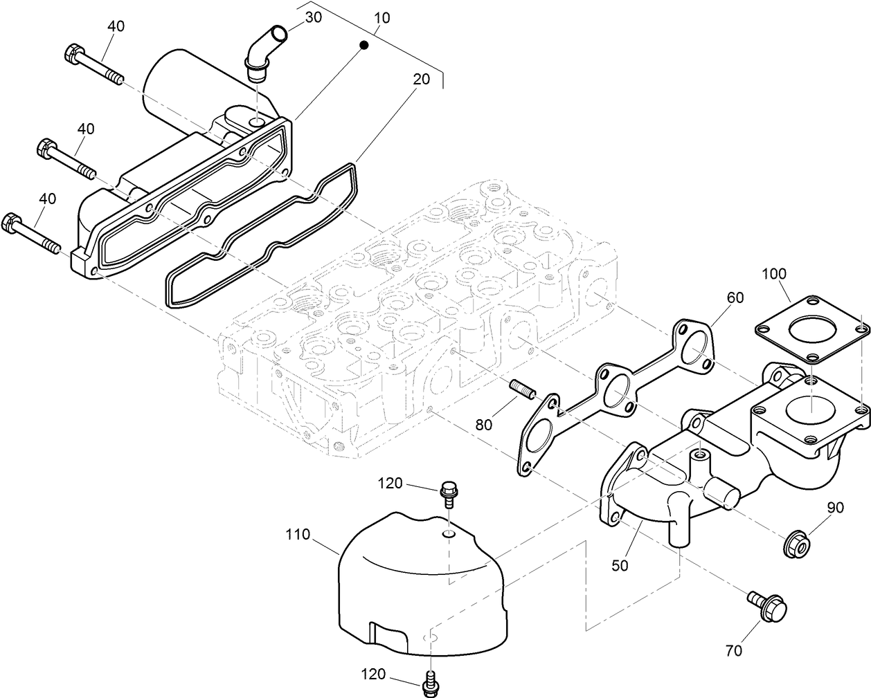 Inlet and Exhaust Manifold Assembly