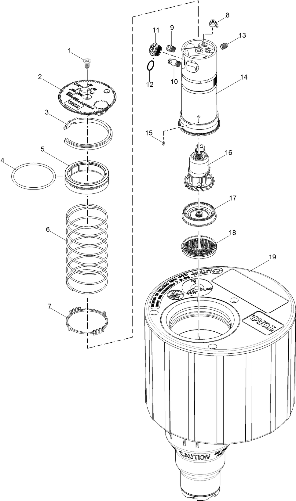 INF35-6 Series Golf Sprinkler w/ 24-Pos TruJectory