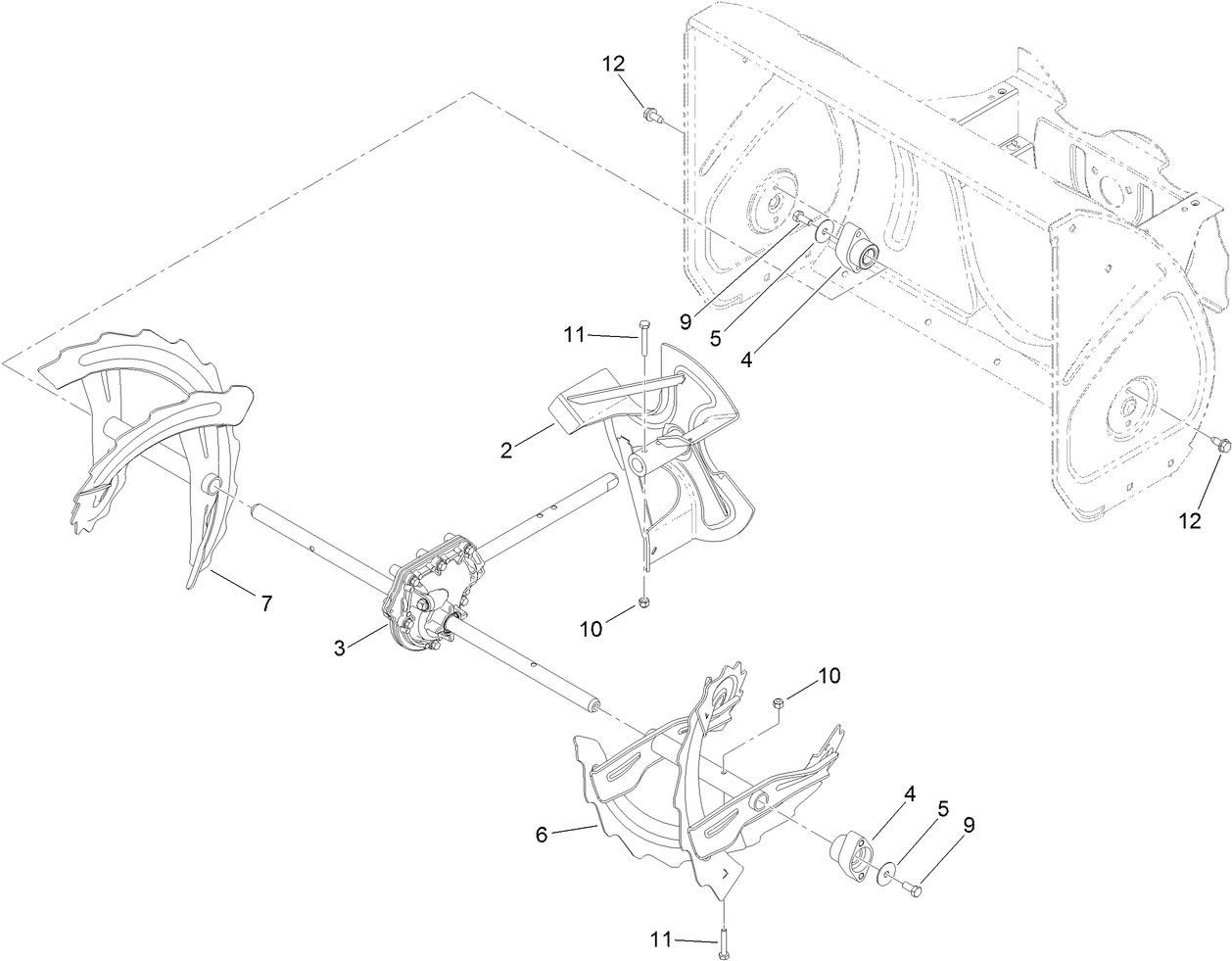 Gearbox, Auger and Impeller Assembly