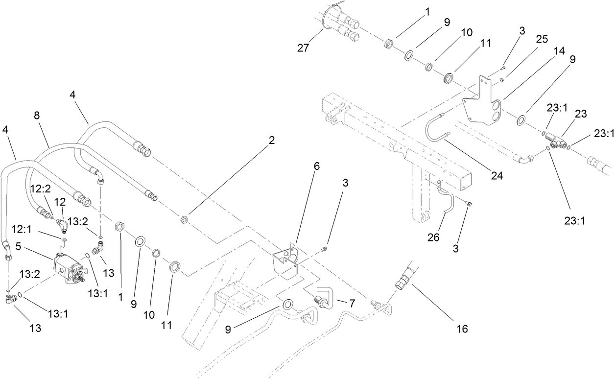 Rear Bulkhead and Reel Motor Assembly
