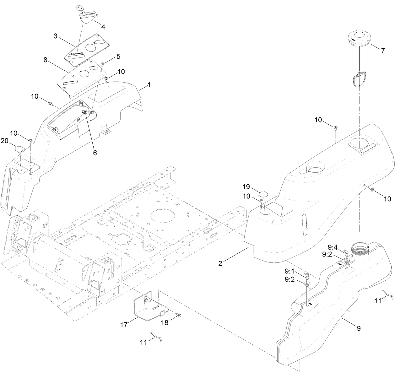 Body Styling and Fuel Pod Assembly
