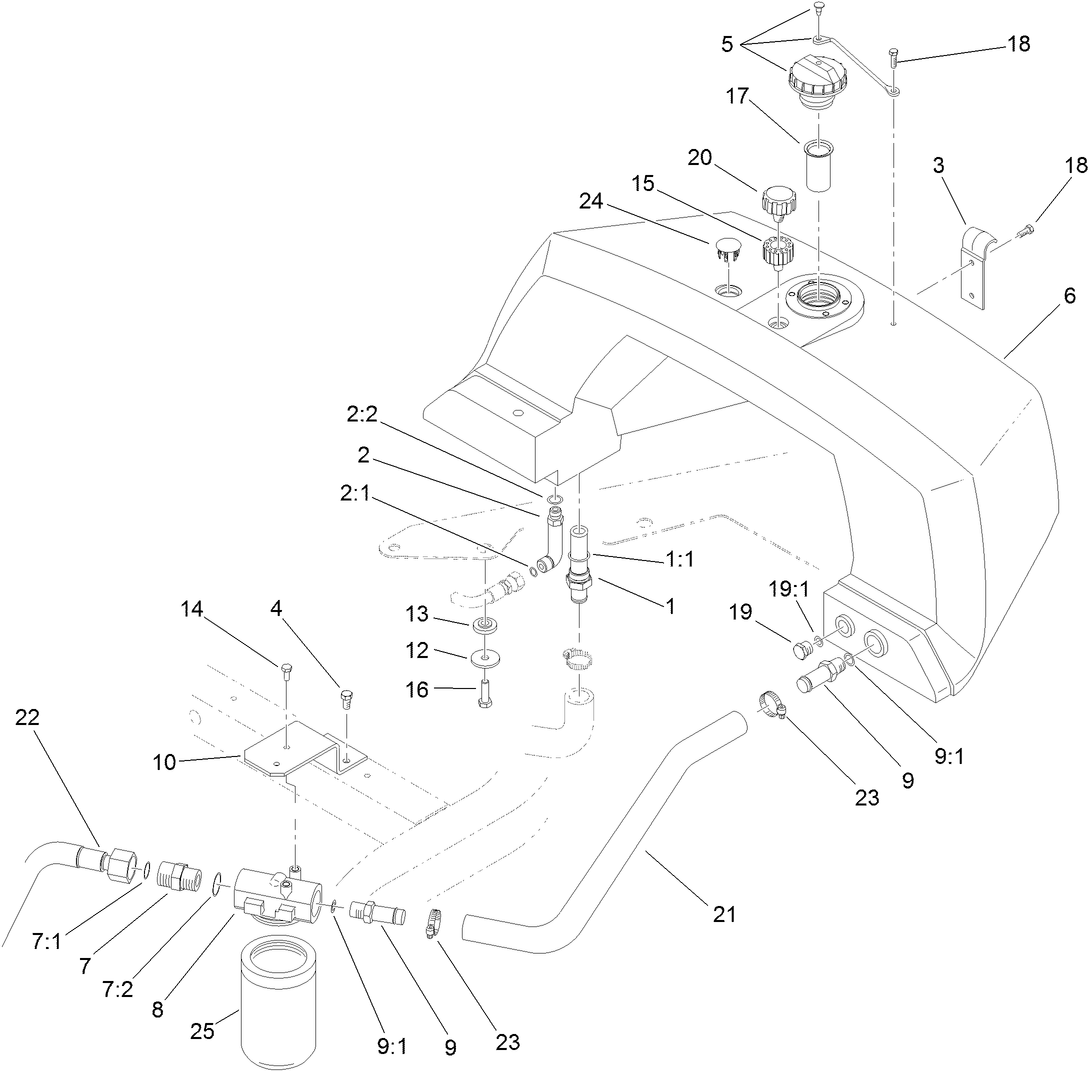 Hydraulic Tank and Filter Assembly