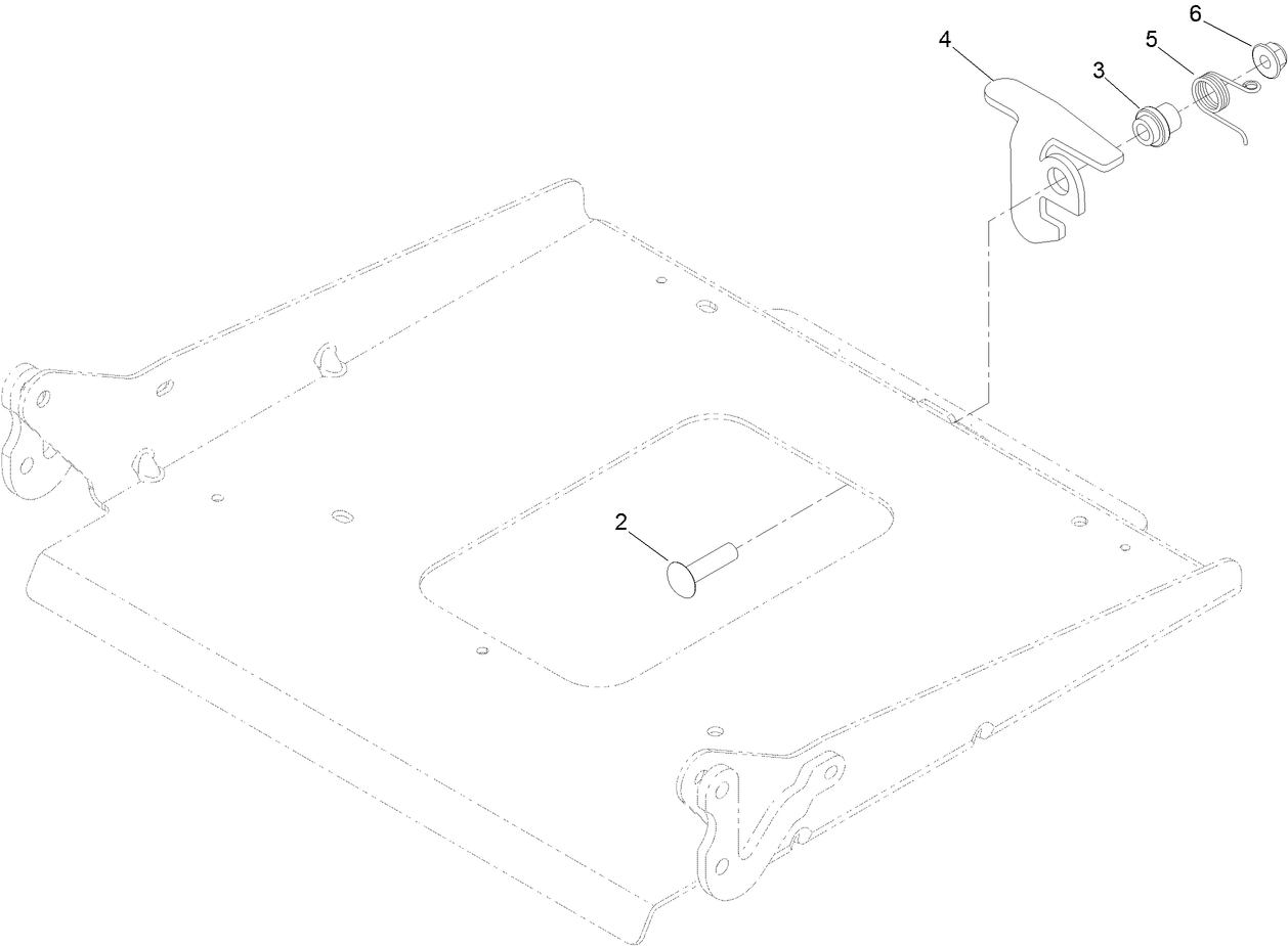Seat Pan and Latch Assembly No. 126-7309