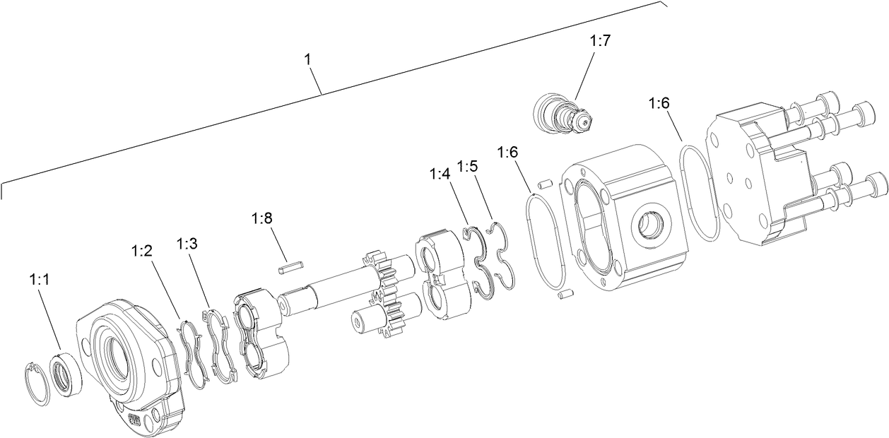 Hydraulic Gear Pump Assembly No. 132-8954