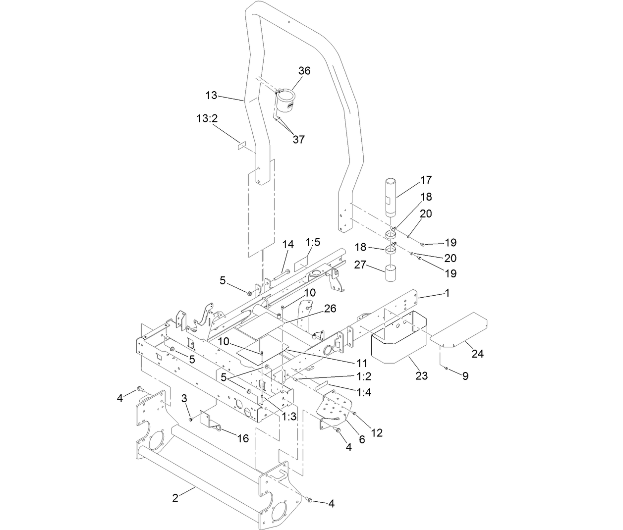 Frame and Roll-Over Protection System Assembly