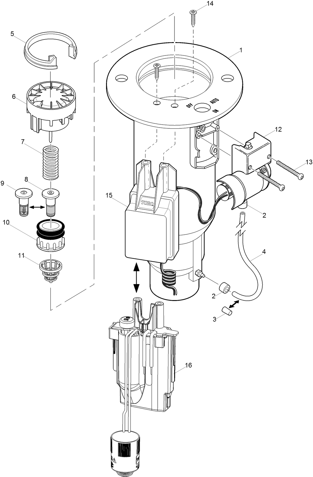Golf Sprinkler Body, 1'' - Flex, 800S and DT
