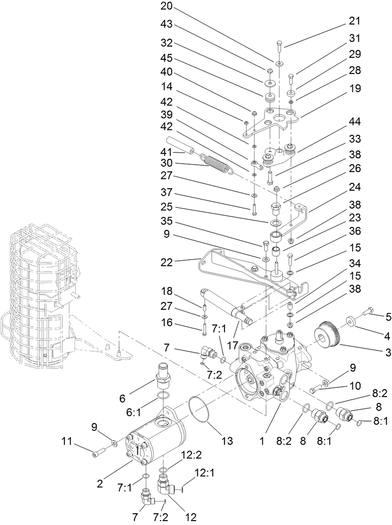 Hydrostat and Gear Pump Drive Assembly