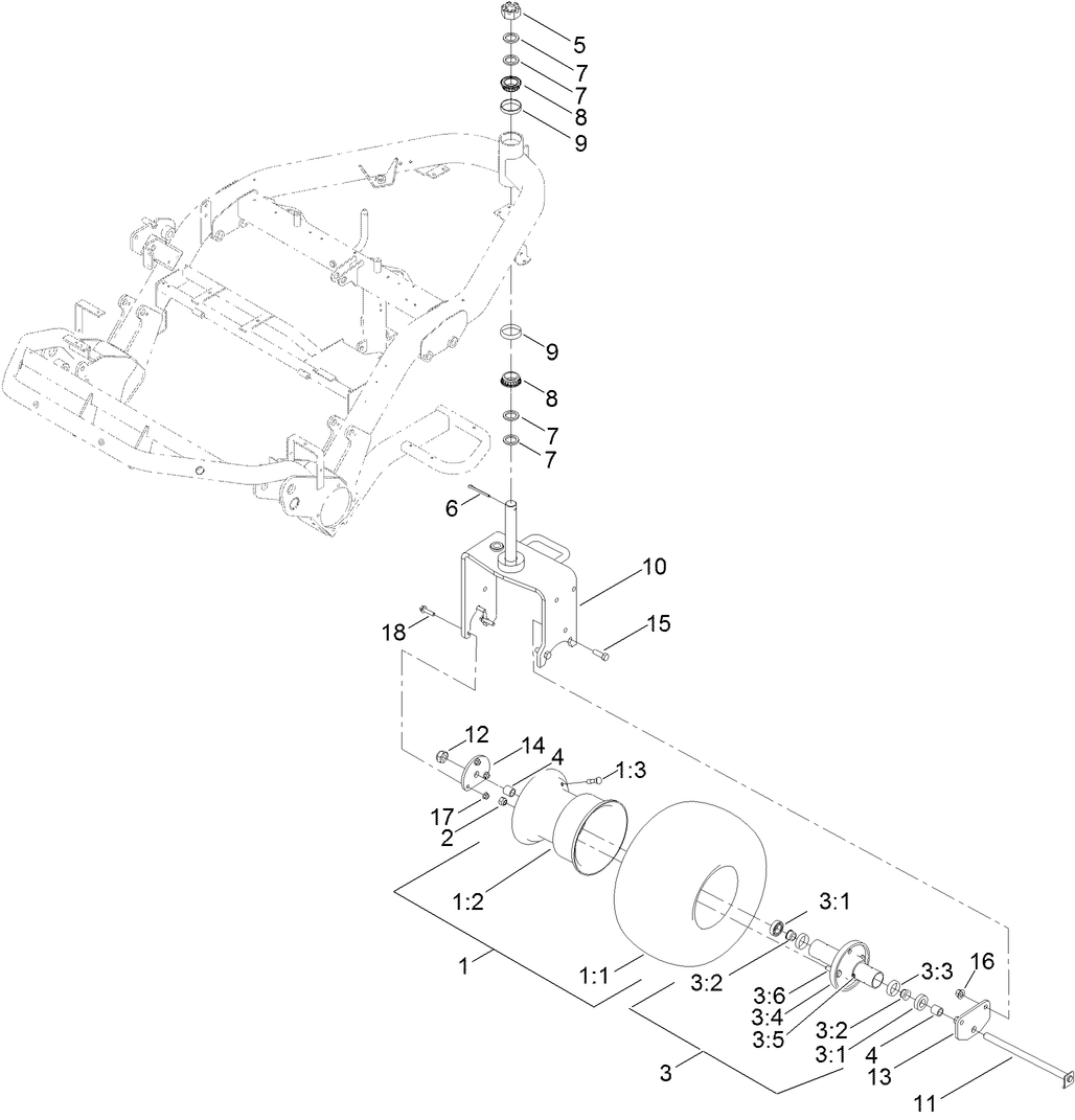Rear Wheel and Brake Assembly