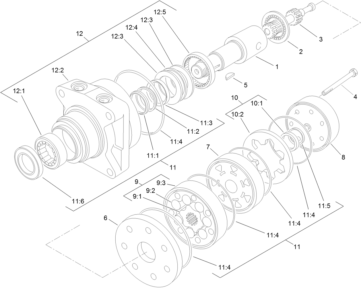 Hydraulic Motor Assembly (CCW) No. 110-4015
