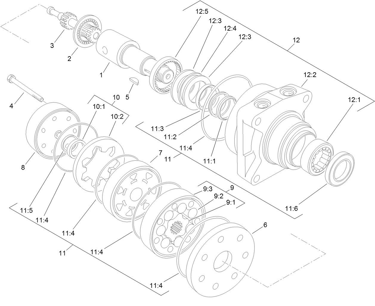 Hydraulic Motor Assembly (CW) No. 110-4016