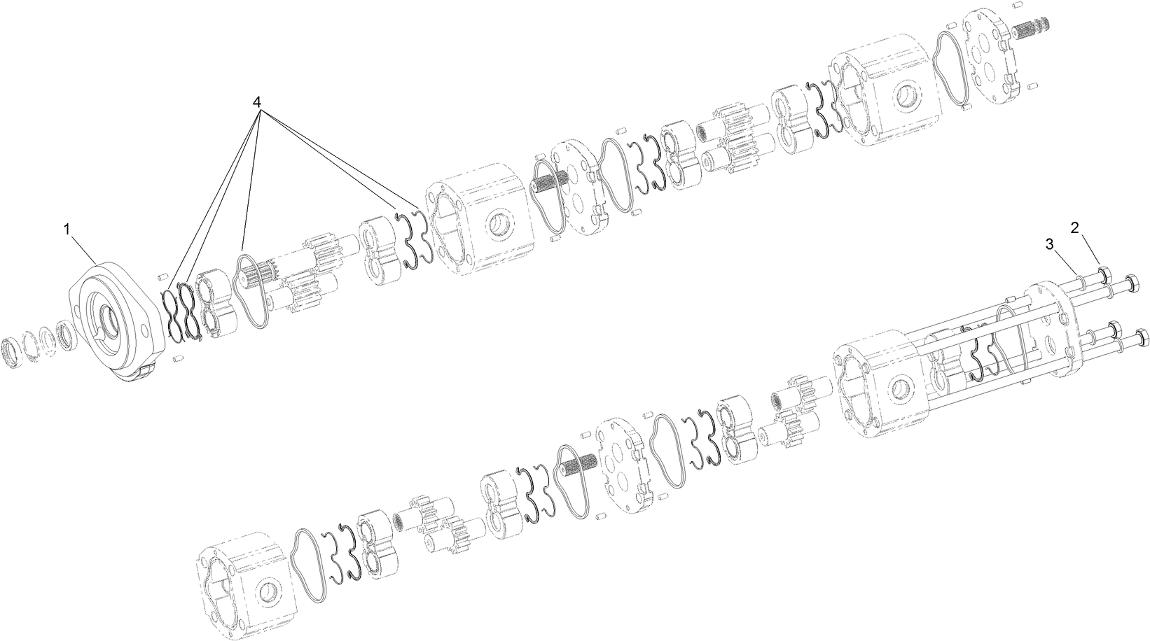 Four Section Pump Assembly No. 114-4189