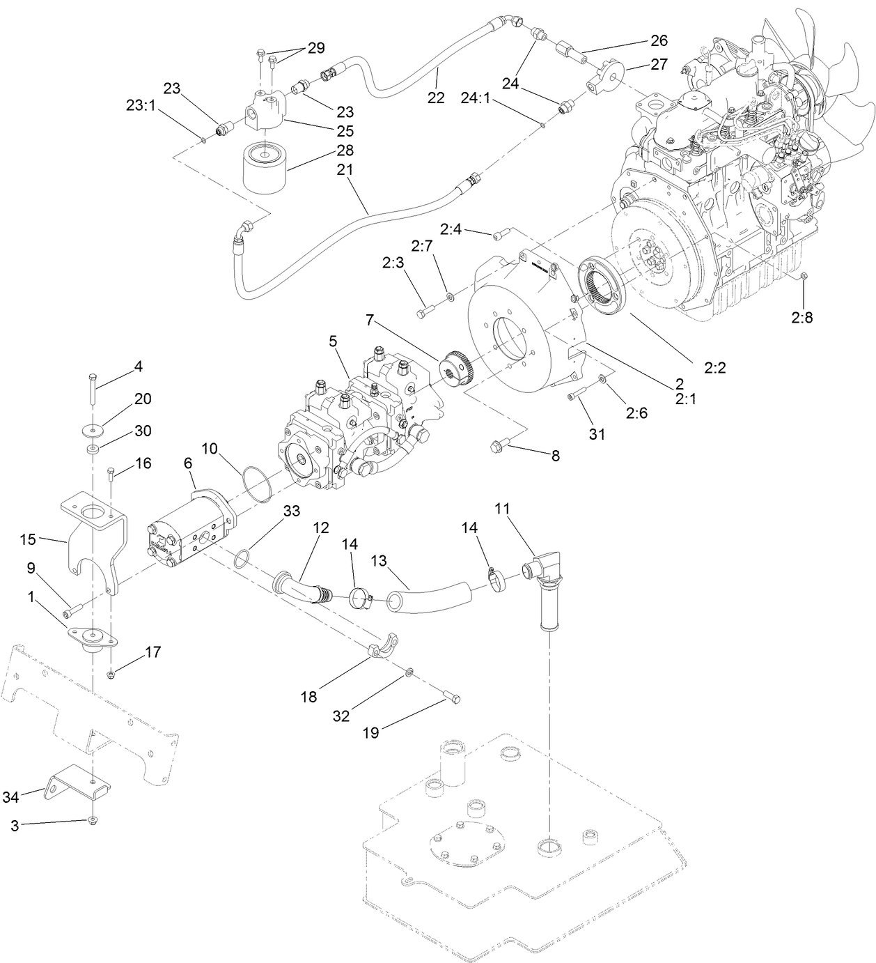 Tandem Pump and Gear Pump Assembly