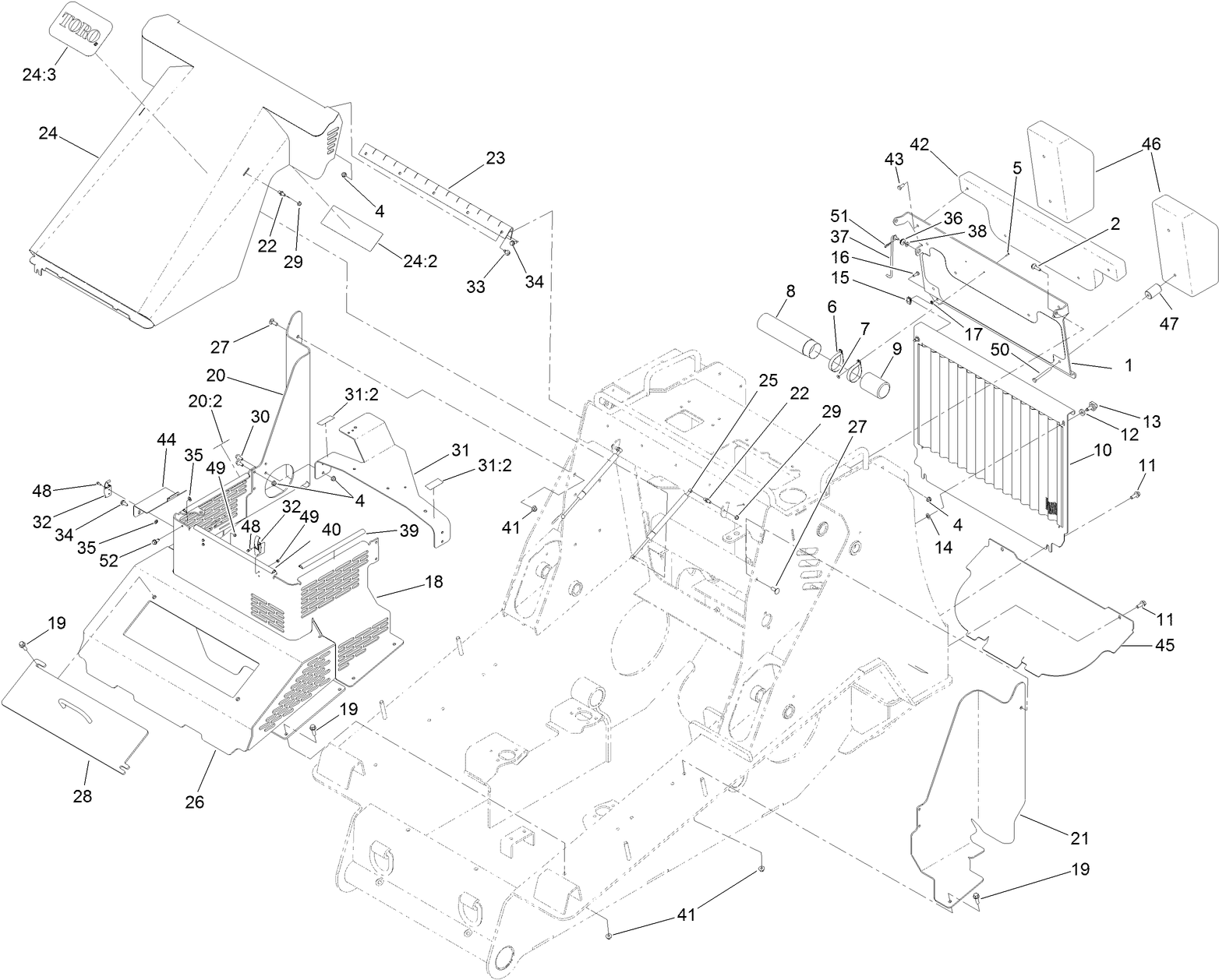 Hood and Access Panel Assembly