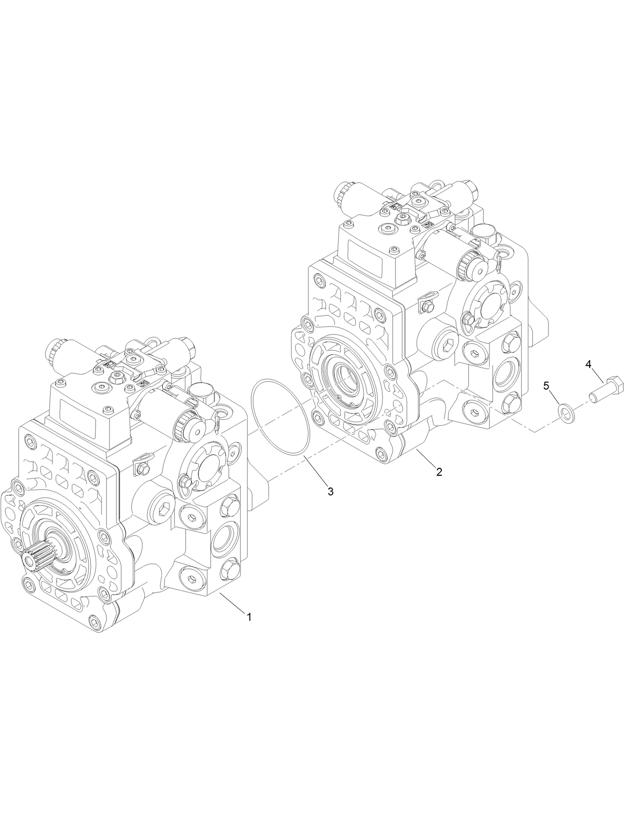 Tandem Hydraulic Pump Assembly No. 132-8497