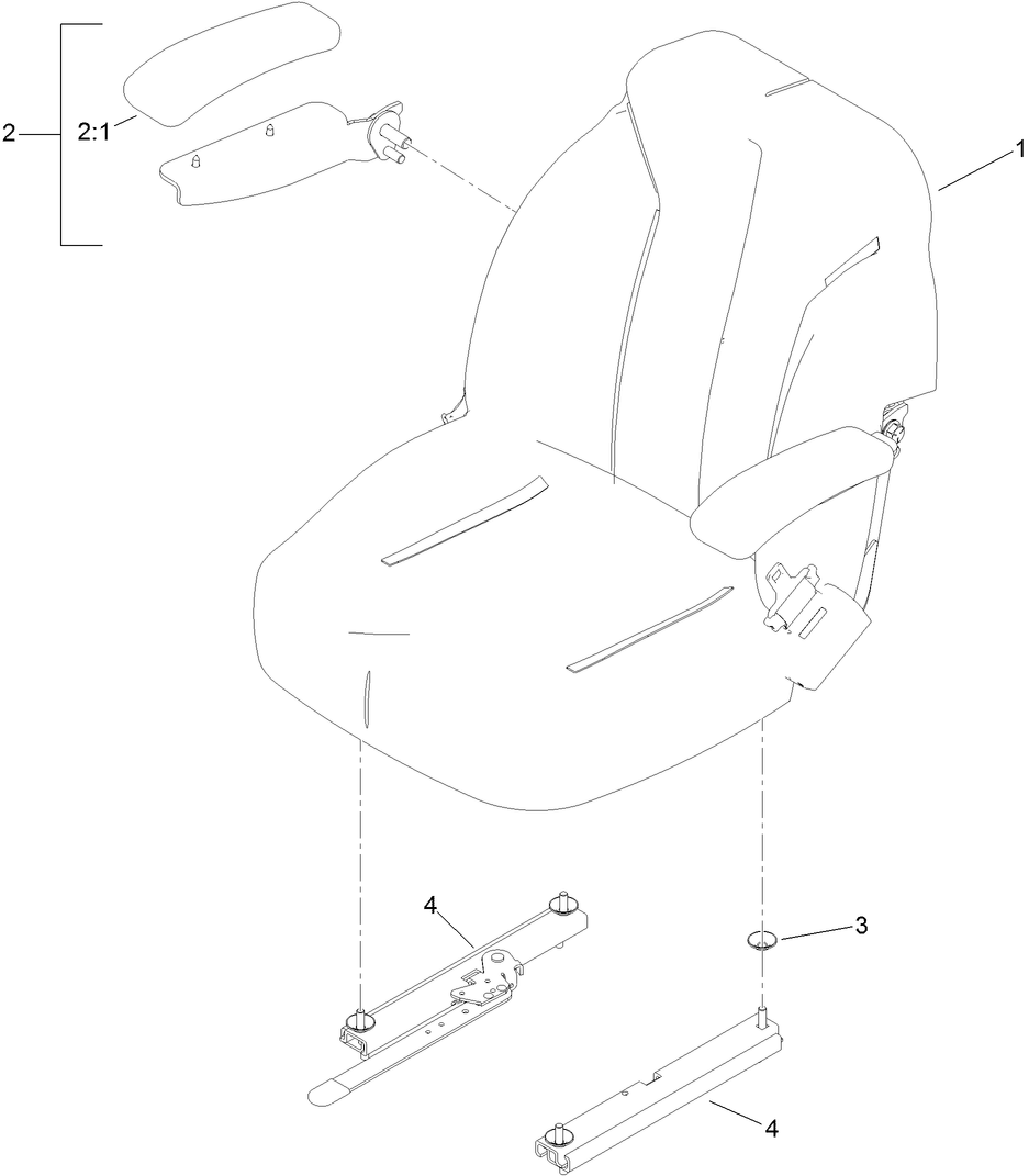 Seat and Track Assembly No. 139-2679