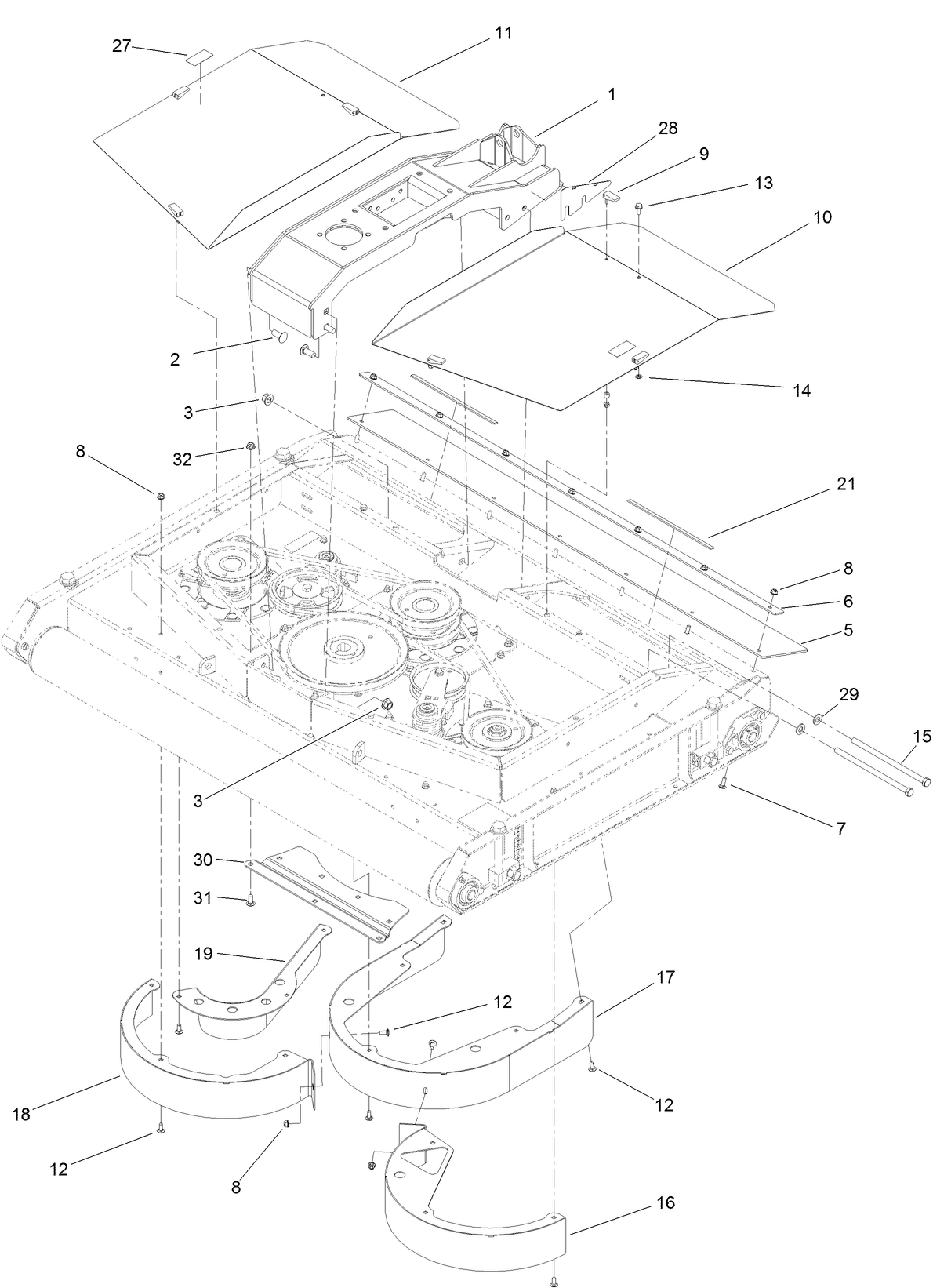 Deck Mount and Deck Cover Assembly