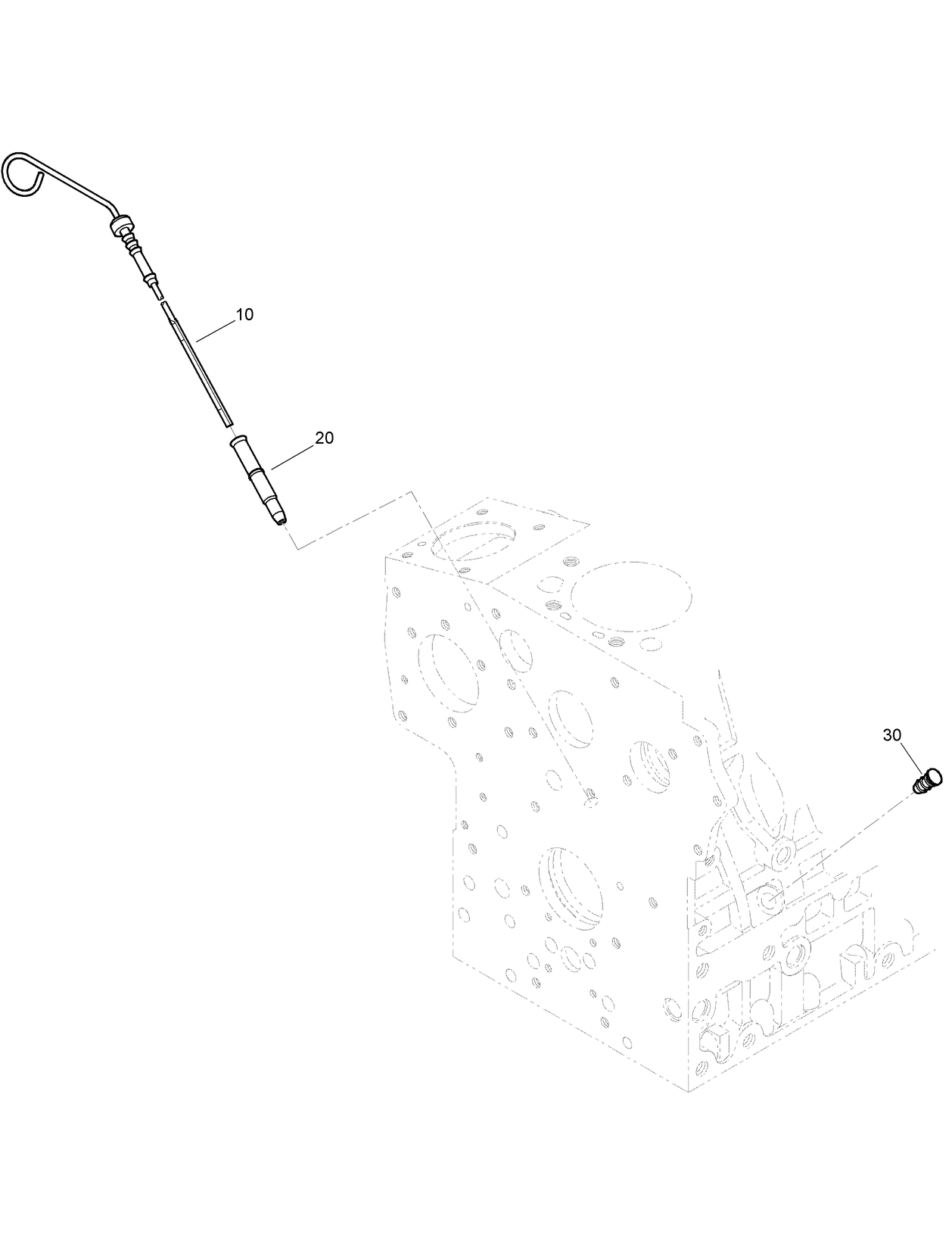 Oil Dipstick and Guide Assembly