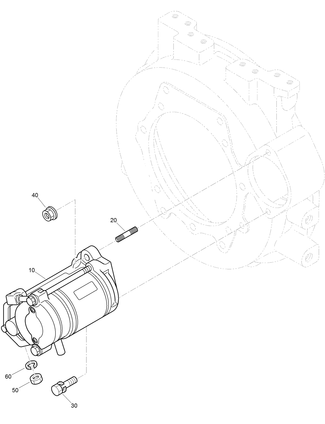 Starter Installation Assembly