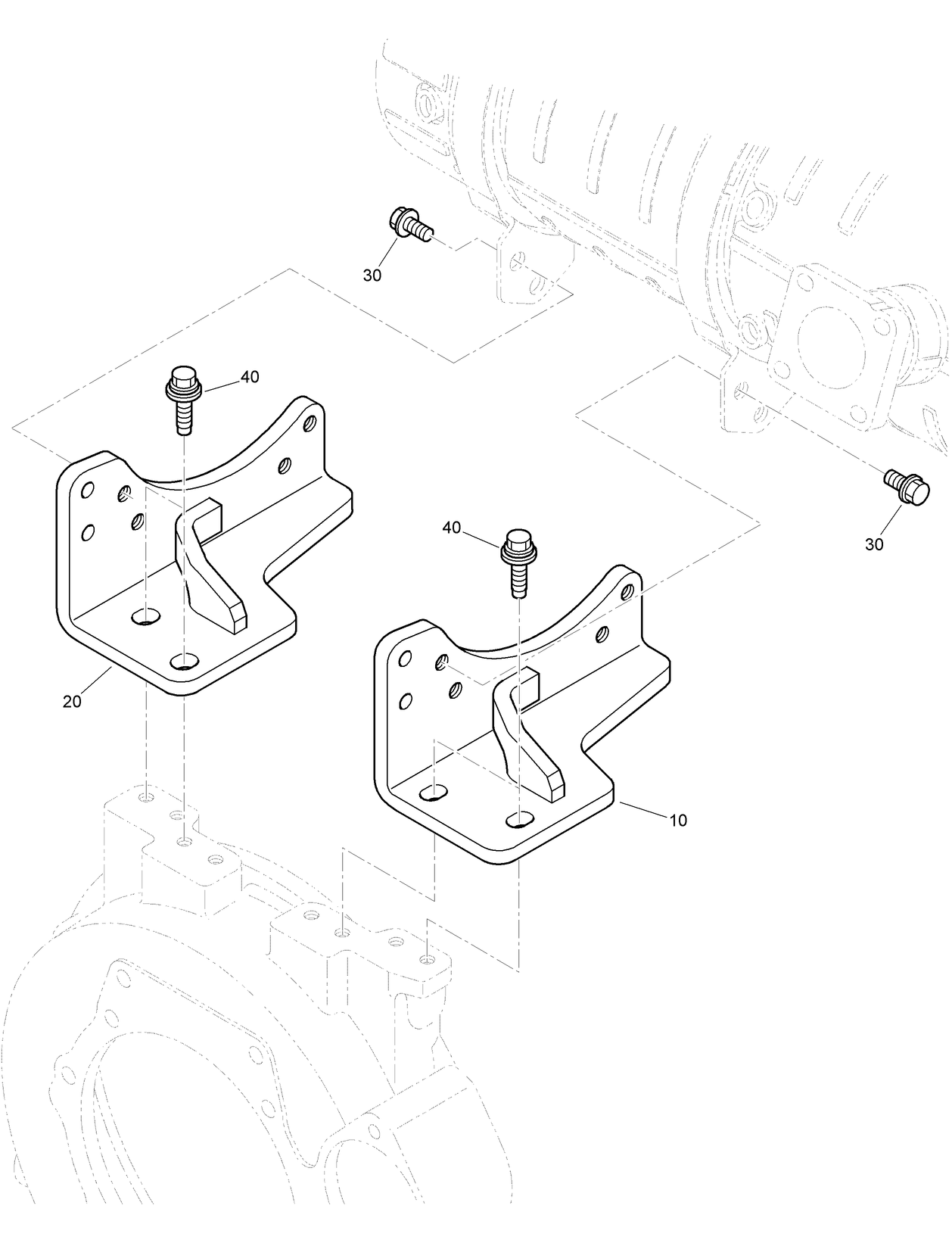 Diesel Oxidation Catalyst Muffler Bracket Assembly
