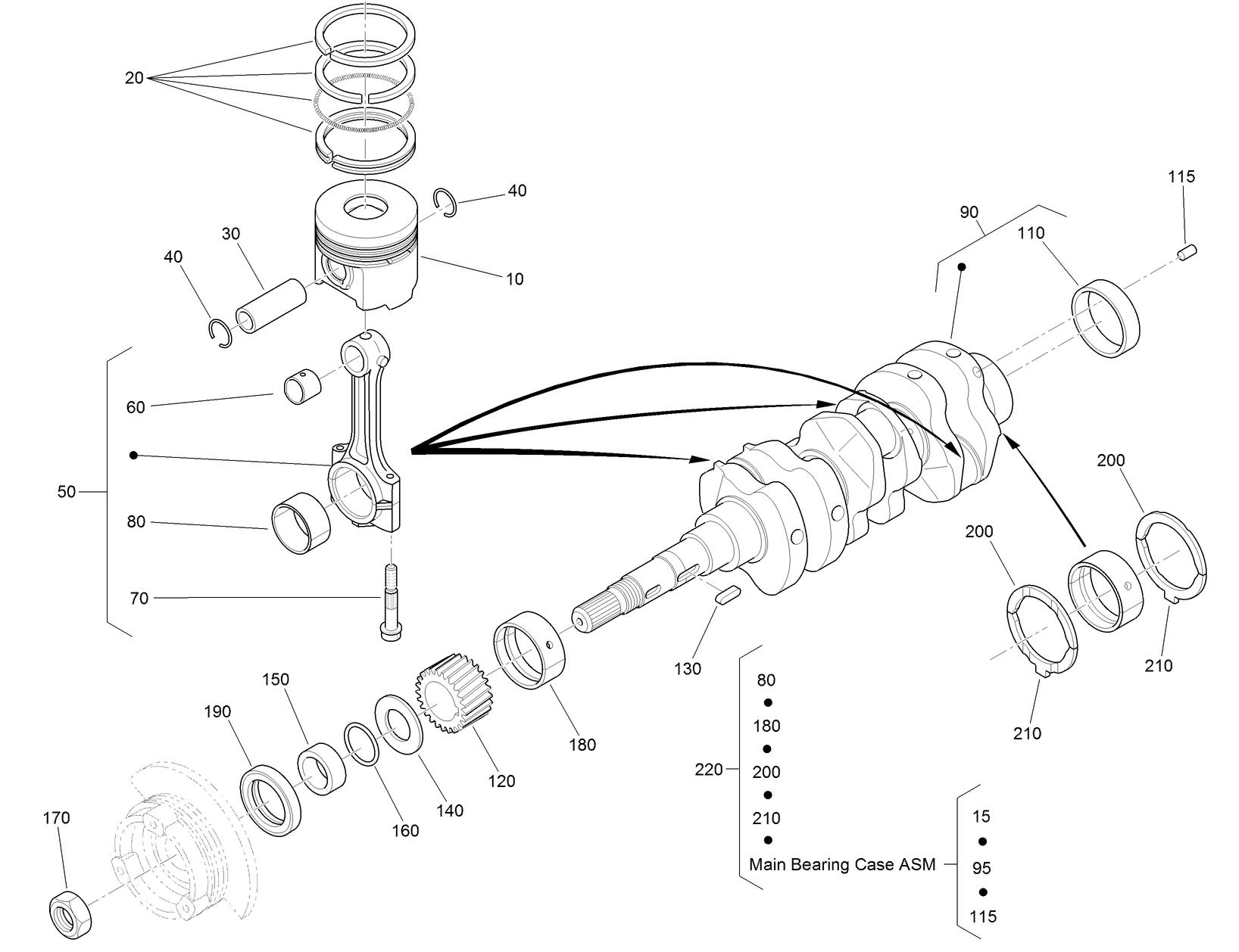 Piston and Crankshaft Assembly