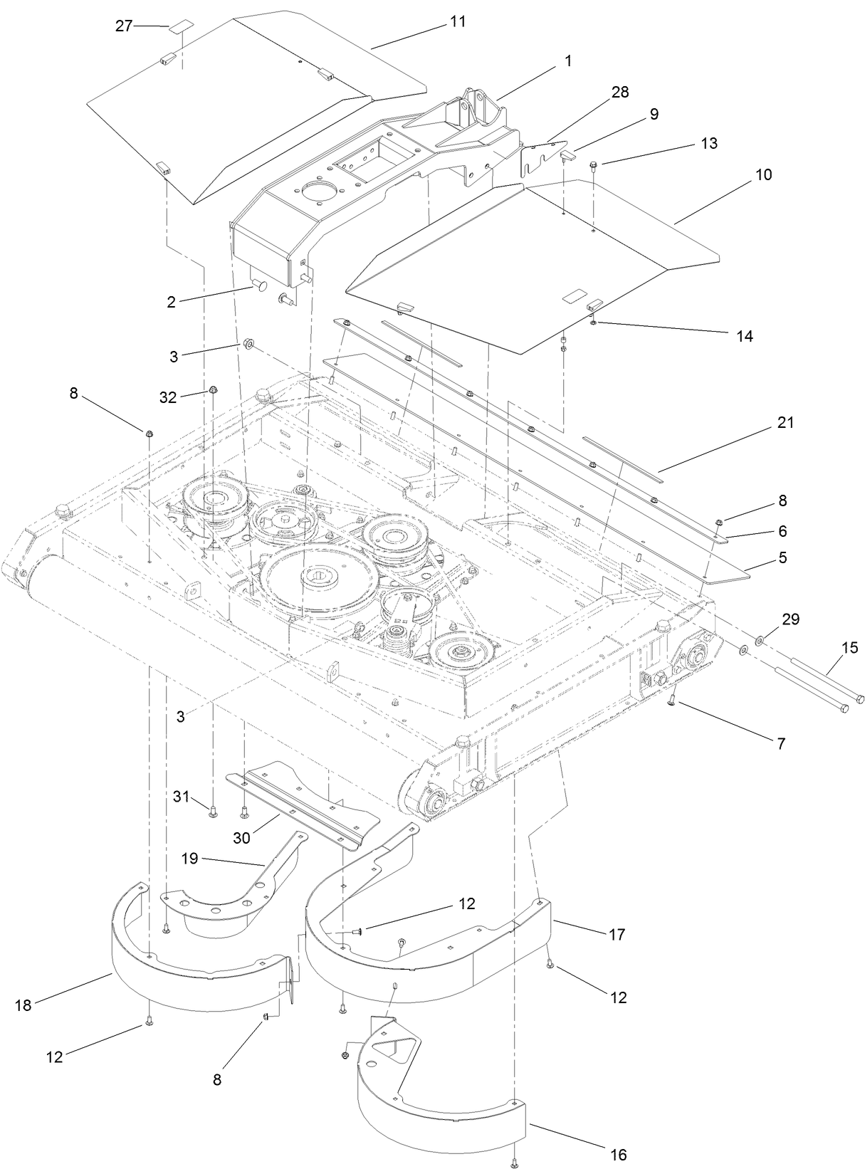 Deck Mount and Deck Cover Assembly