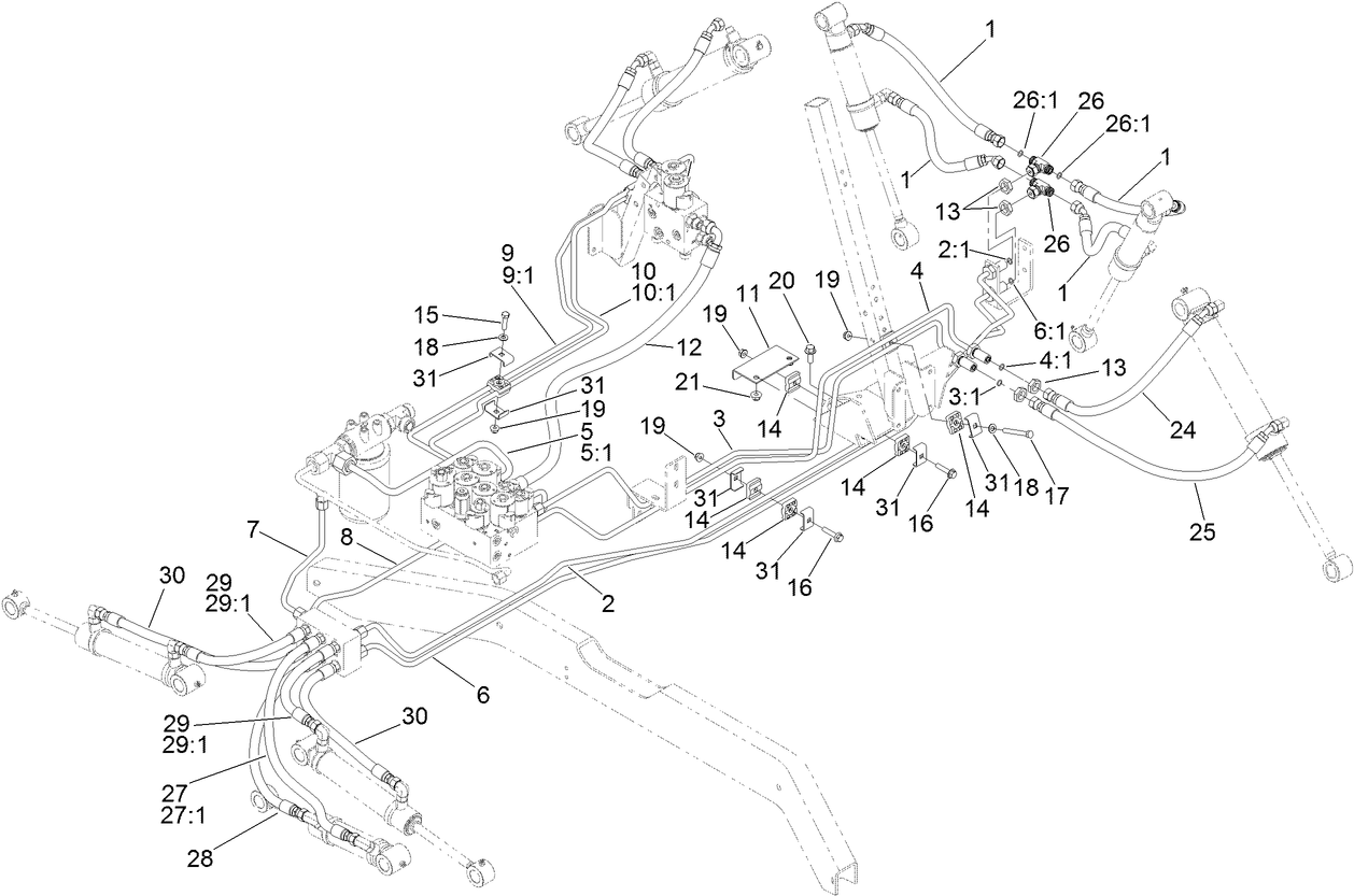 Deck Lift Hydraulic Circuit Assembly