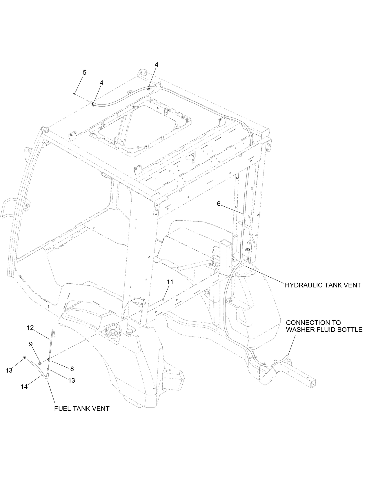 Window Wiper Hose Assembly