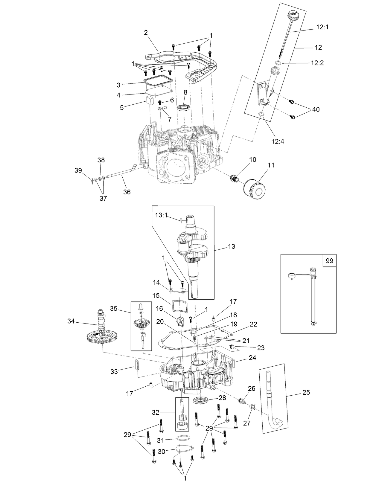 Crankcase and Crankshaft Assembly
