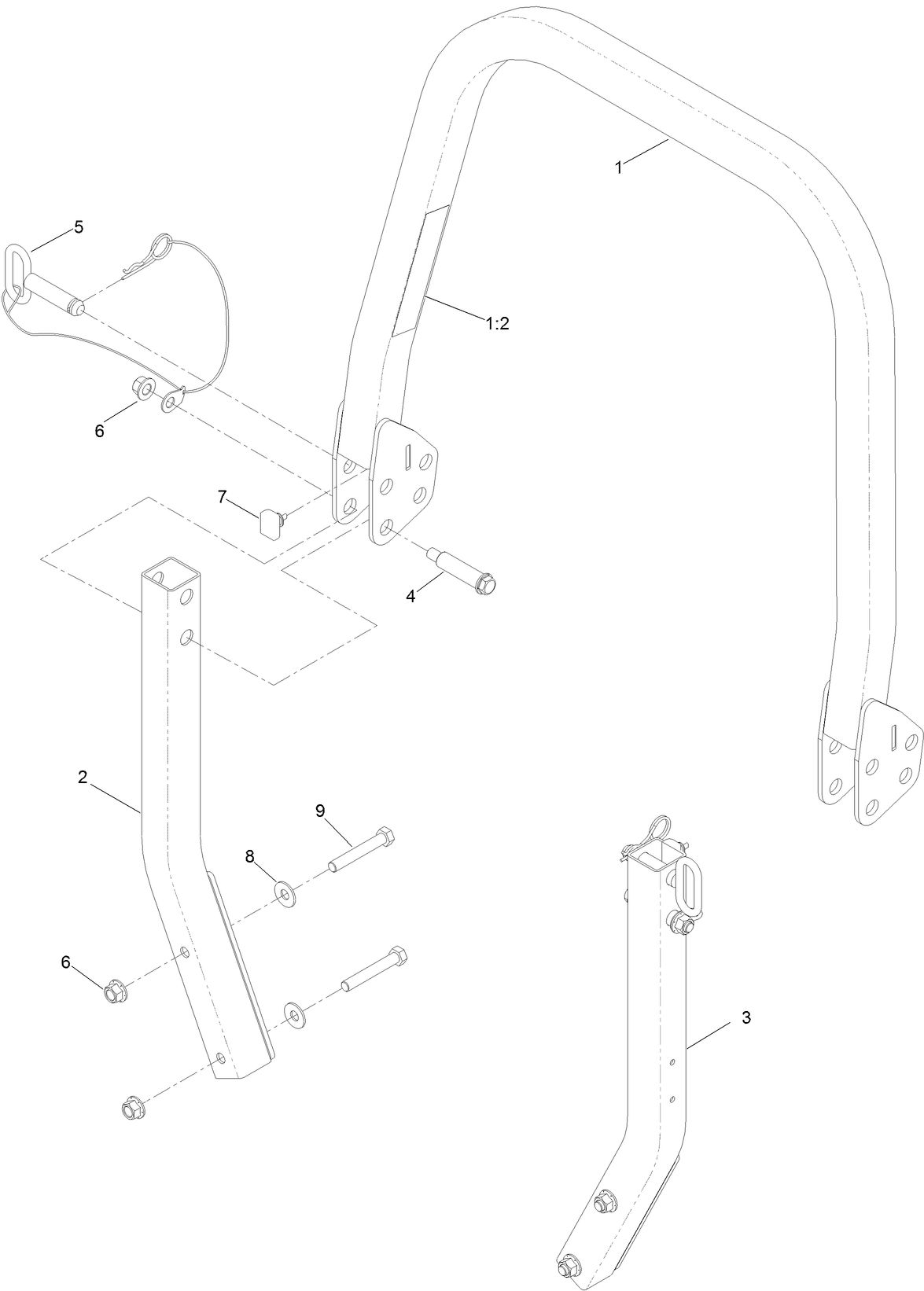 Roll-Over Protection System Assembly  No. 139-8062